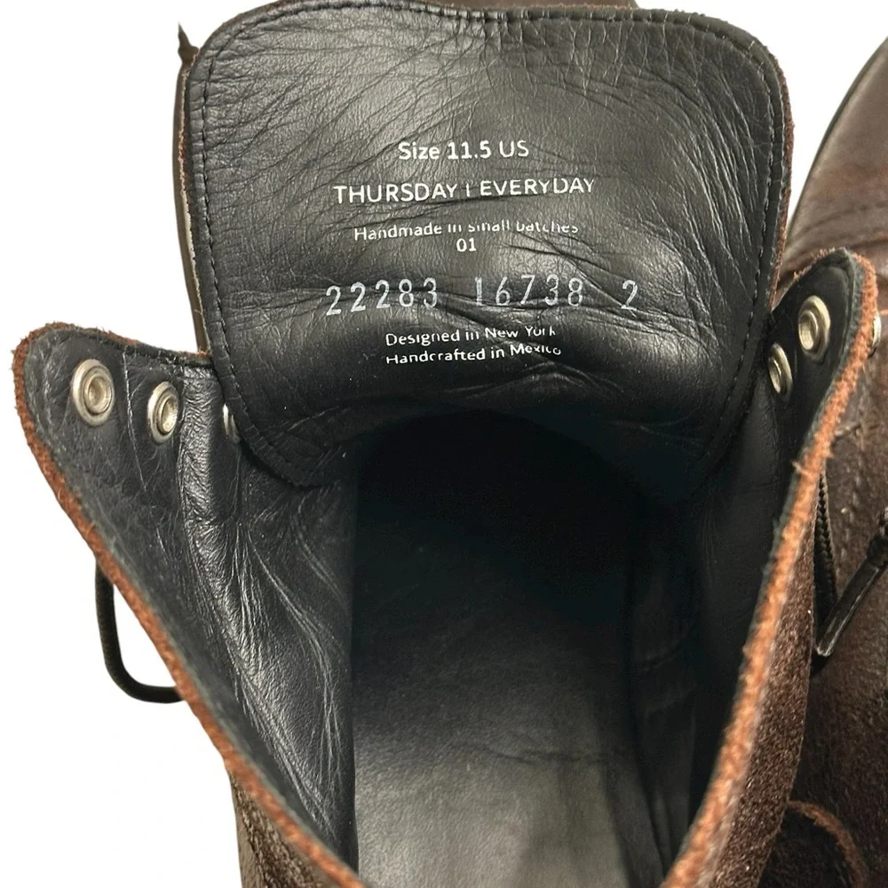 Thursday Boot Company Dark Brown Leather Boots sz 11.5 - Picture 10 of 16